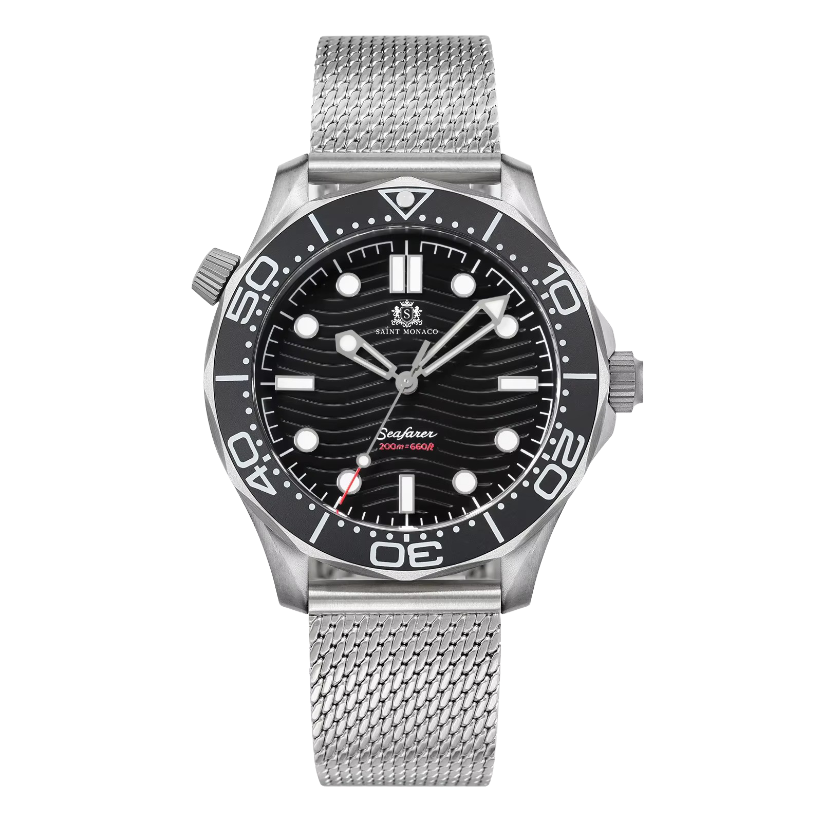 DIVER 007 — Mesh Black Wave