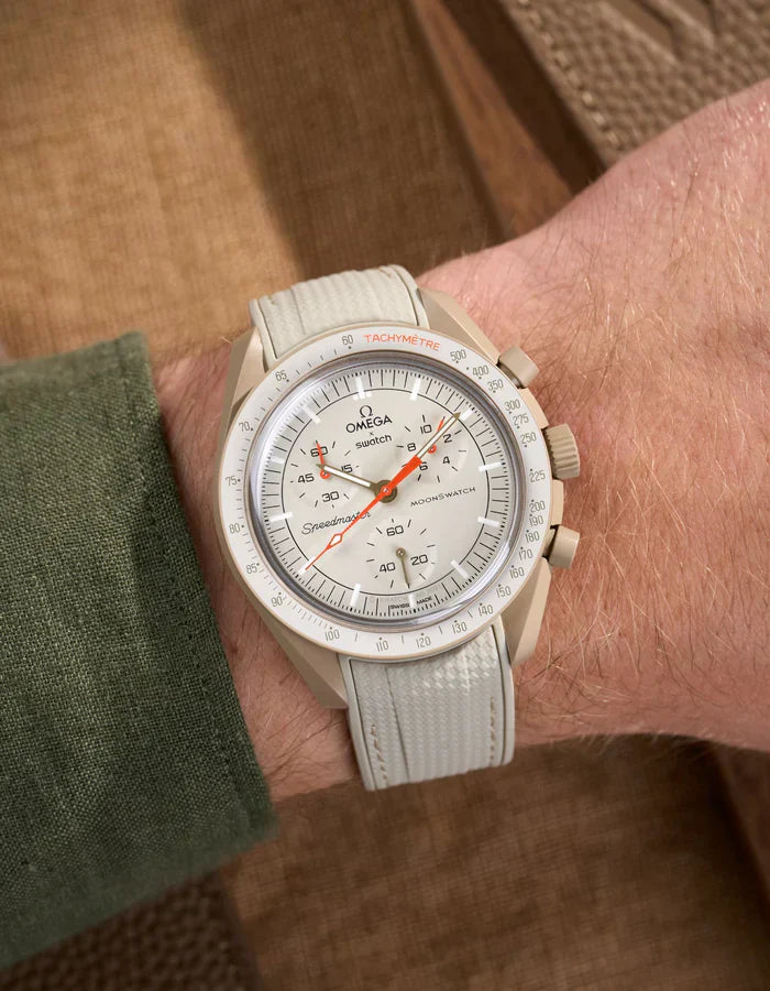 Premium Curved Rubber Strap - Beige