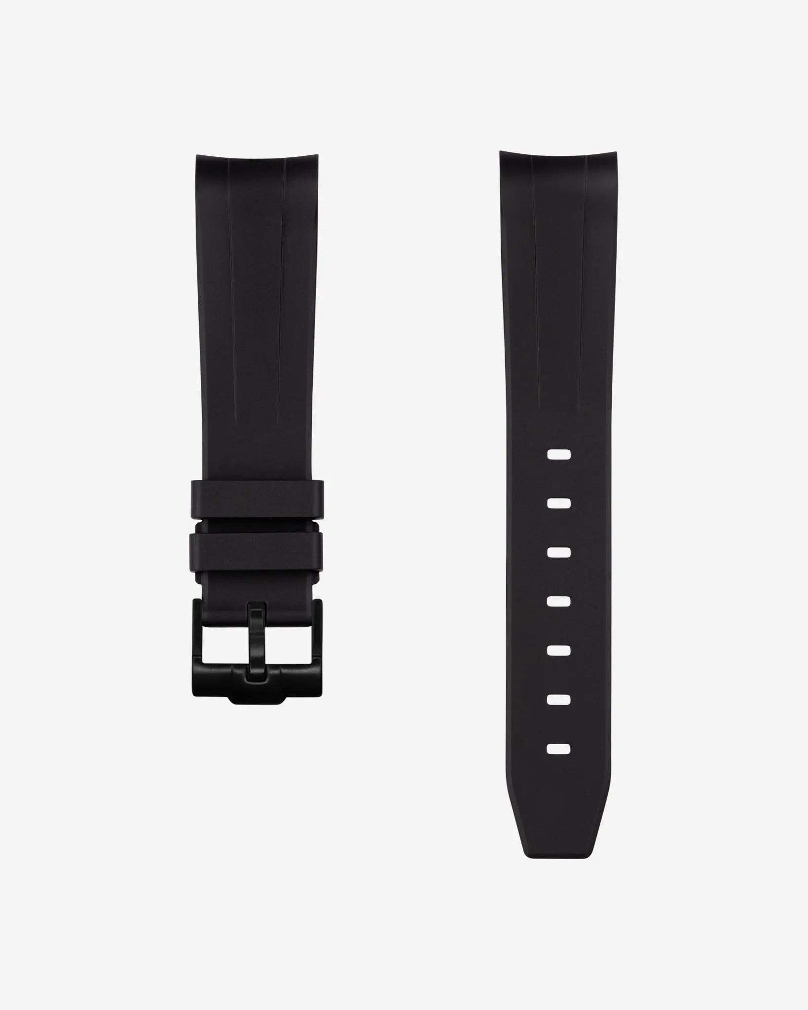 Curved Rubber Strap - Black - OM Luxury