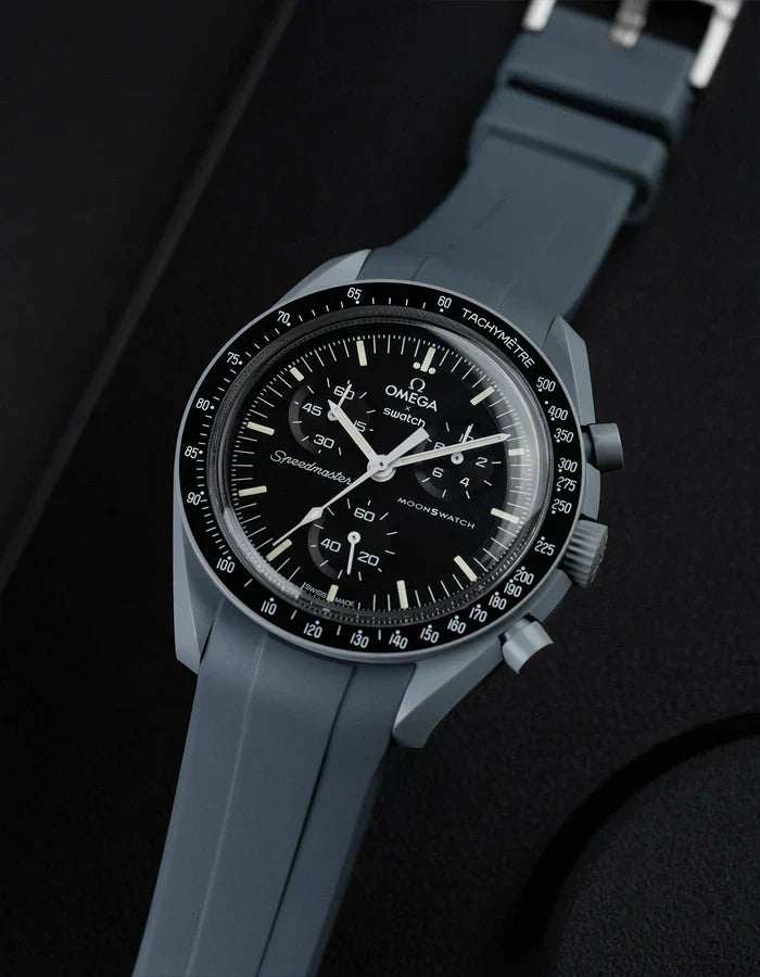 Curved rubber strap - gray