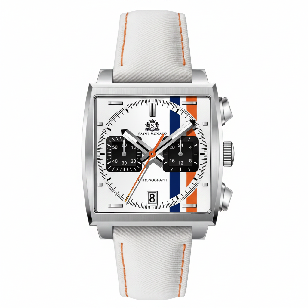 Monte Carlo — White Racing / Canvas Strap