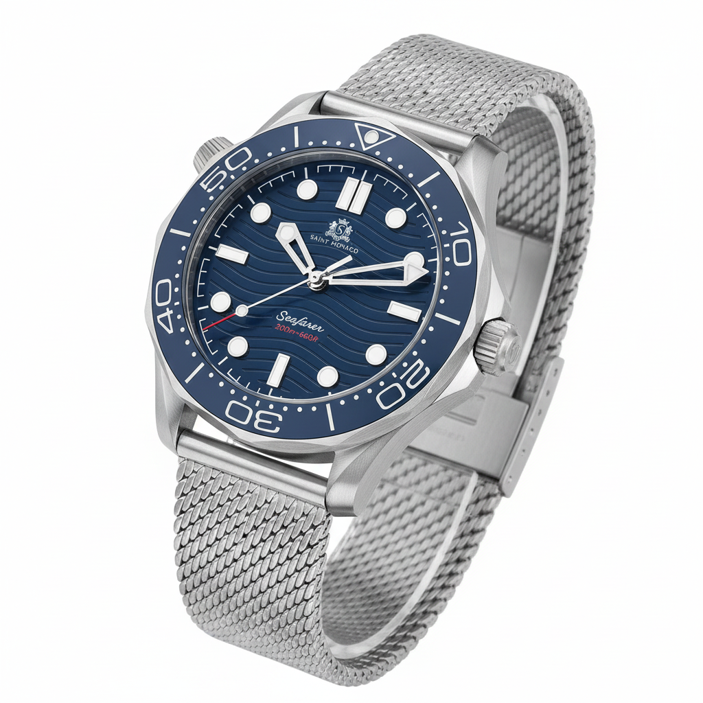 DIVER 007 — Mesh Blue Wave