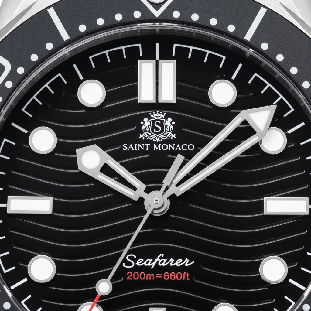 DIVER 007 — Nylon Black Wave