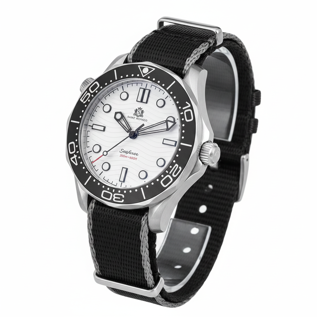 DIVER 007 — Nylon White Wave