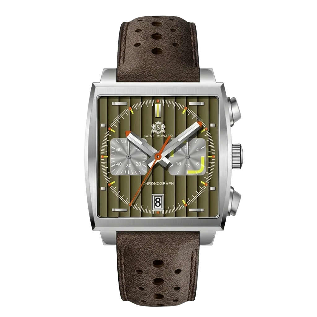 Monte Carlo — Olive Green / Brown Leather