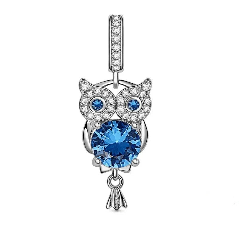 Charm - Blue Stone Owl