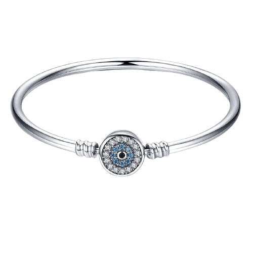 Rigid Bracelet - Evil Eye Clasp