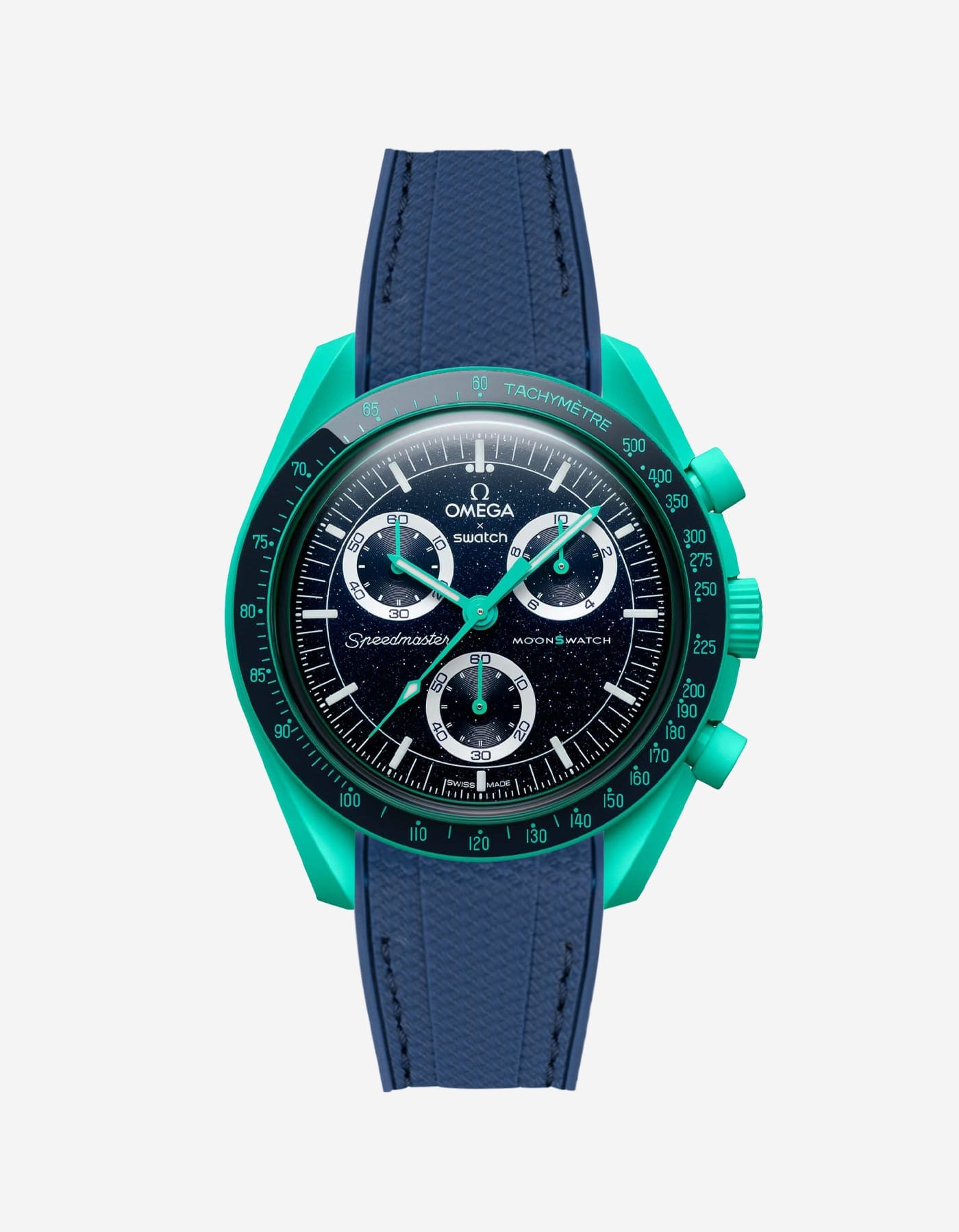MoonSwatch Mission On Earth Watch - Polar Lights (Rubber Strap) - OM Luxury