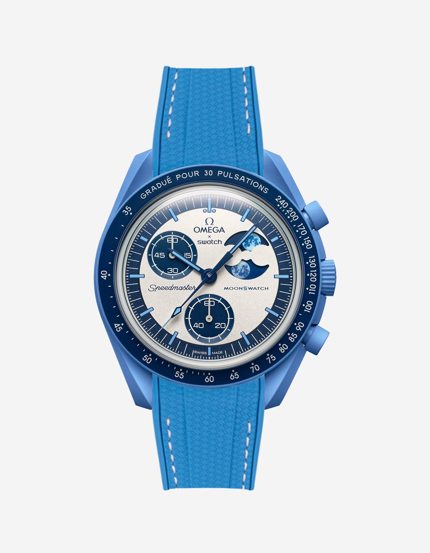 MoonSwatch Mission to the Super Blue Moon Phase (Rubber Strap) - OM Luxury
