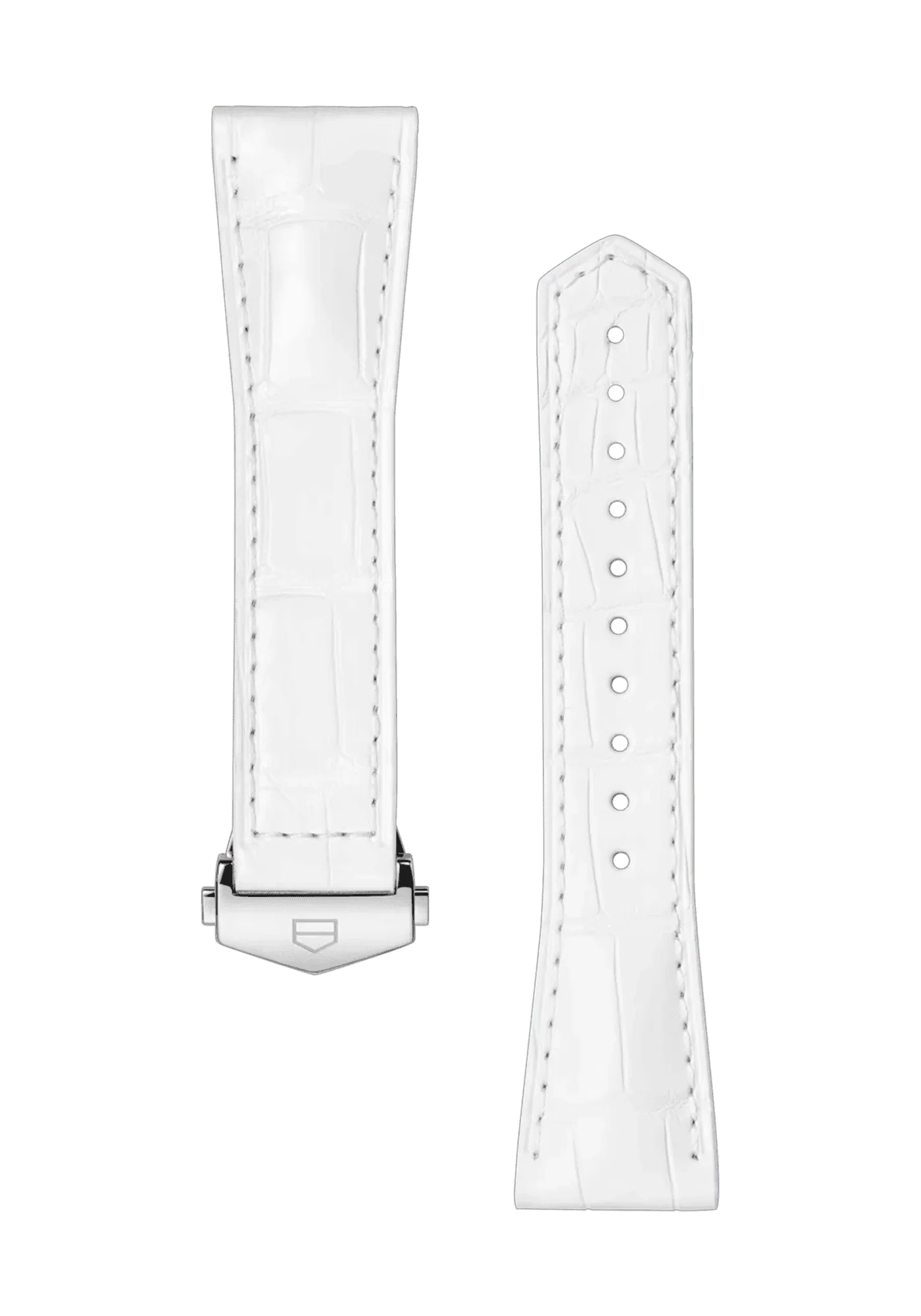 Carrera 39MM White Alligator Leather Strap - OM Luxury