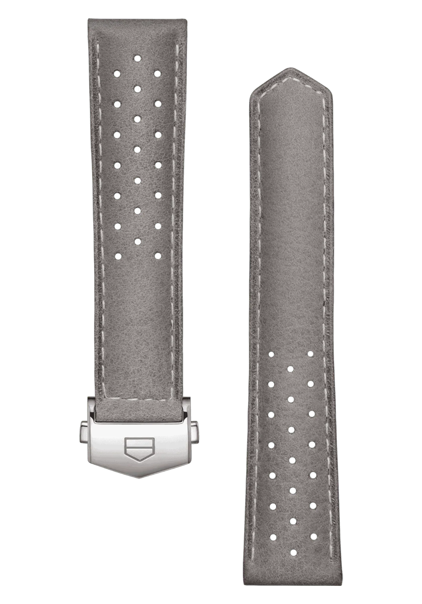 Carrera 39mm Grey Perforated Leather Strap - OM Luxury