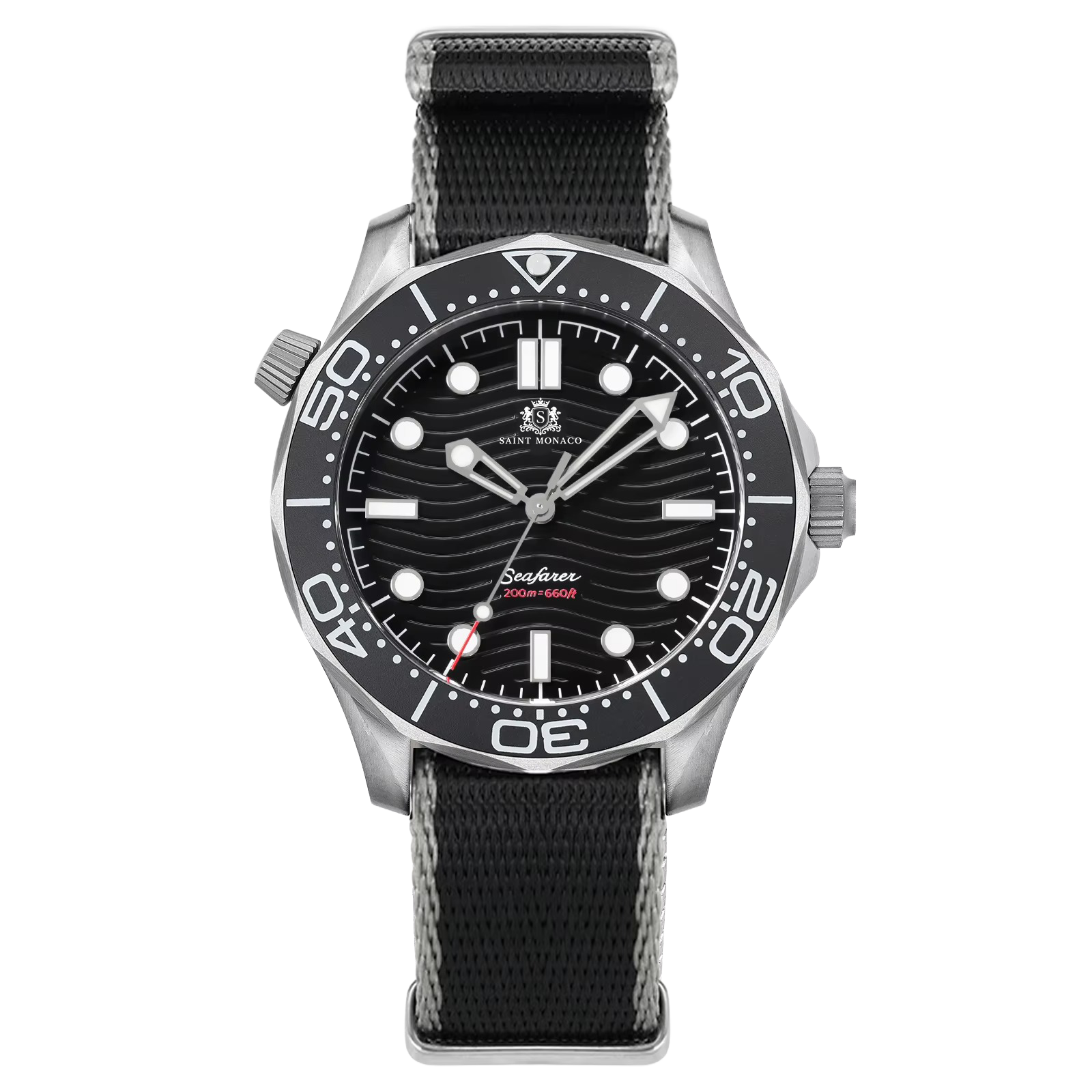 DIVER 007 — Nylon Black Wave