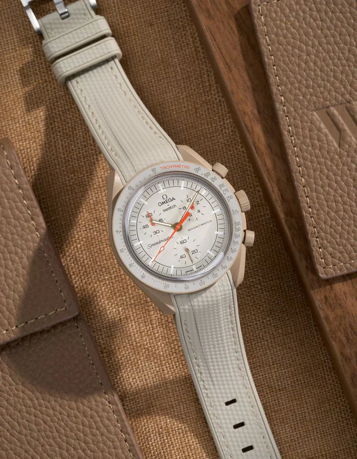 Premium Curved Rubber Strap - Beige