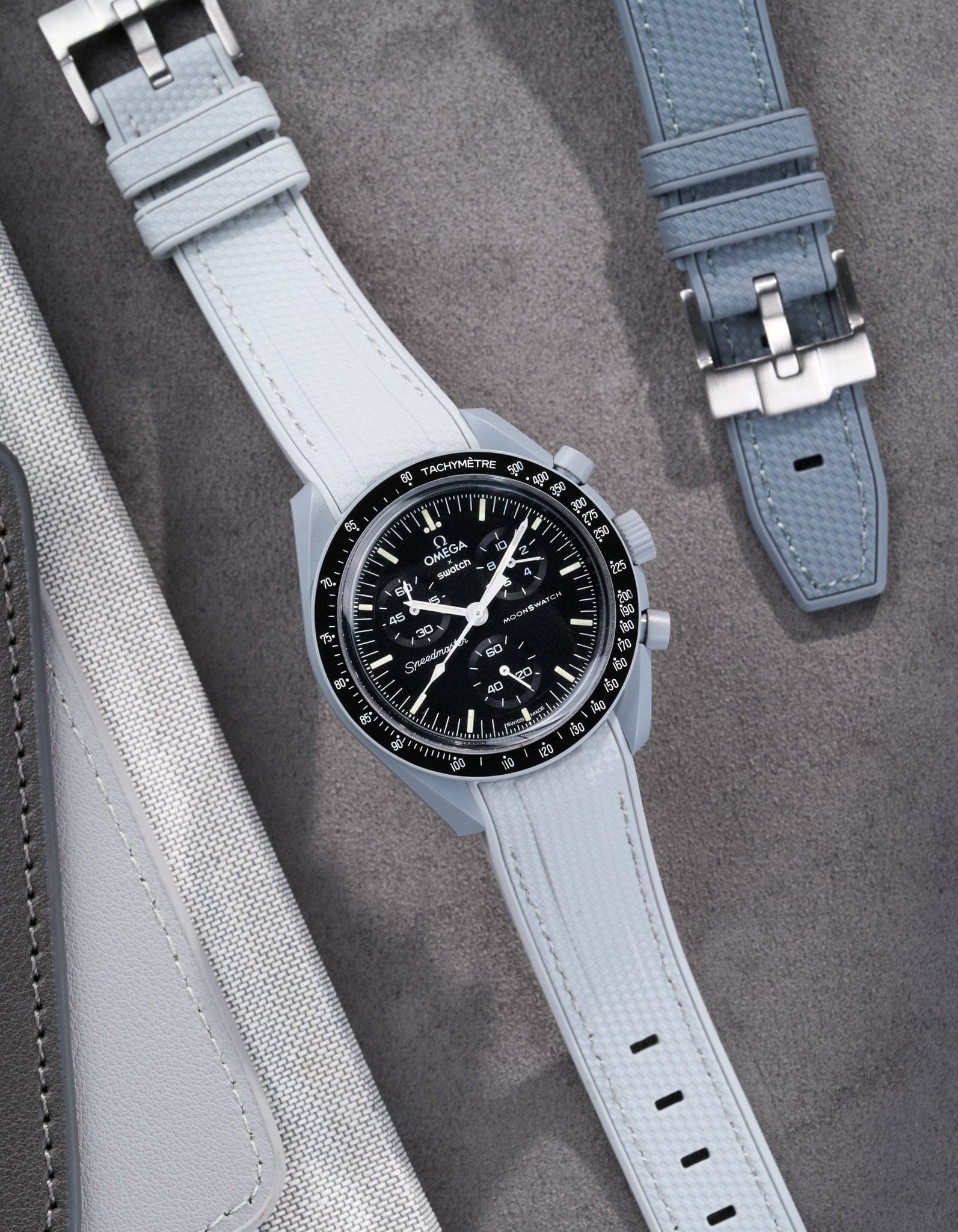 Curved Vertech Rubber Strap - Grey - OM Luxury