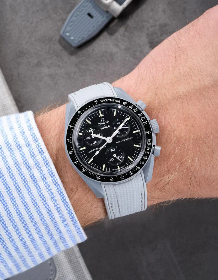 Premium Curved Rubber Strap - Gray