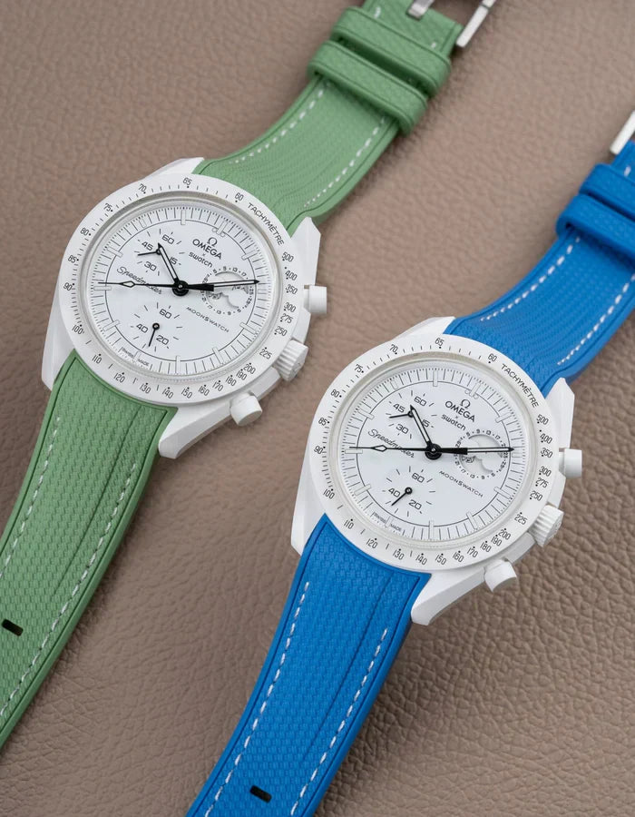Premium Curved Rubber Strap - Neptune Blue