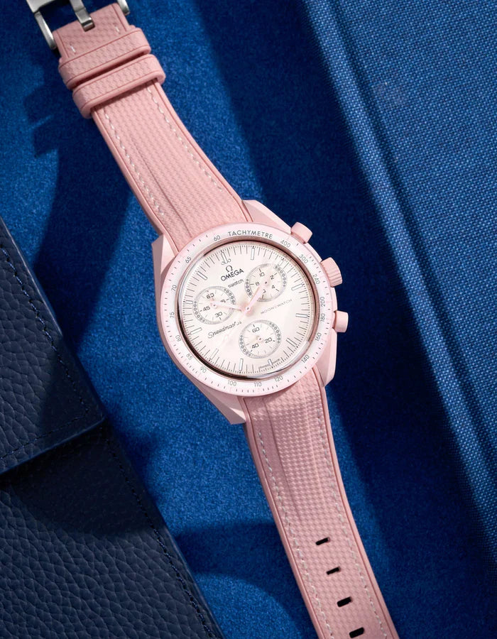 Premium Curved Rubber Strap - Pink