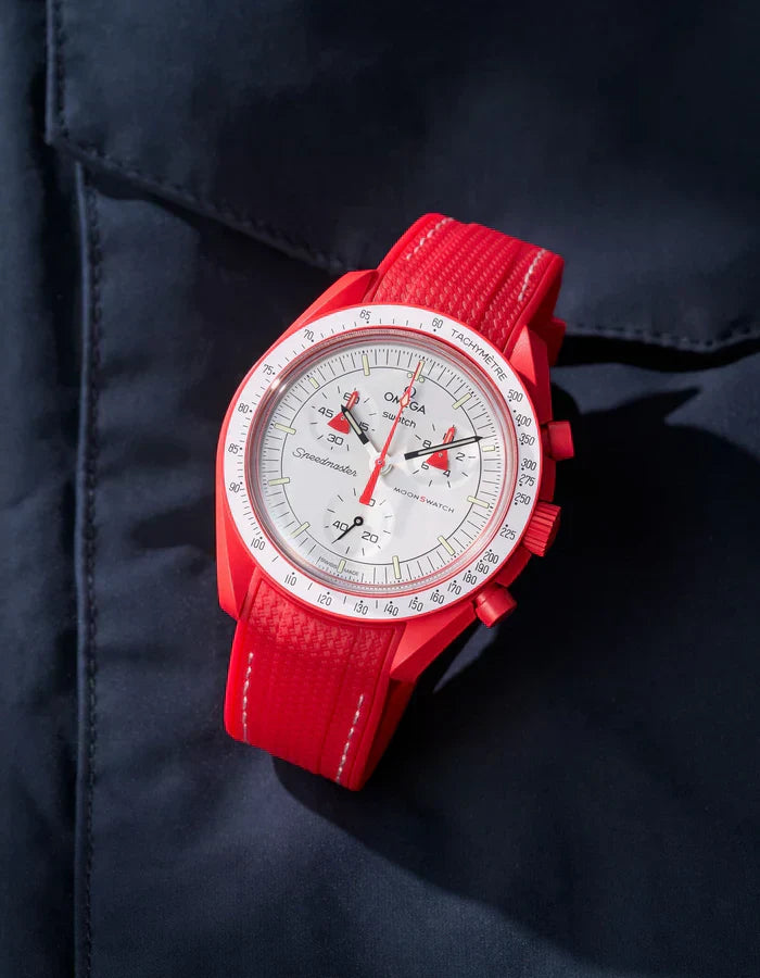 Premium Curved Rubber Strap - Red