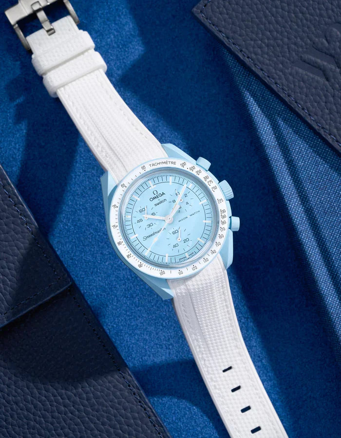 Premium Curved Rubber Strap - White