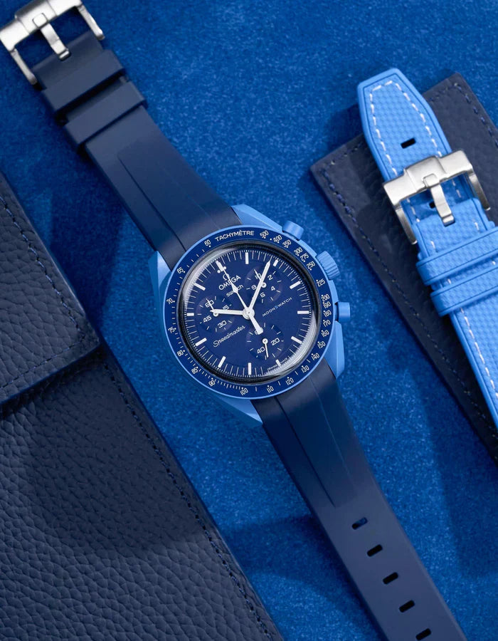 Curved Rubber Strap - Blue - OM Luxury