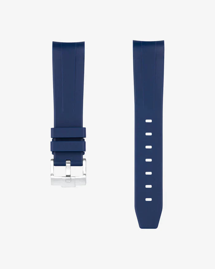 Curved Rubber Strap - Blue - OM Luxury
