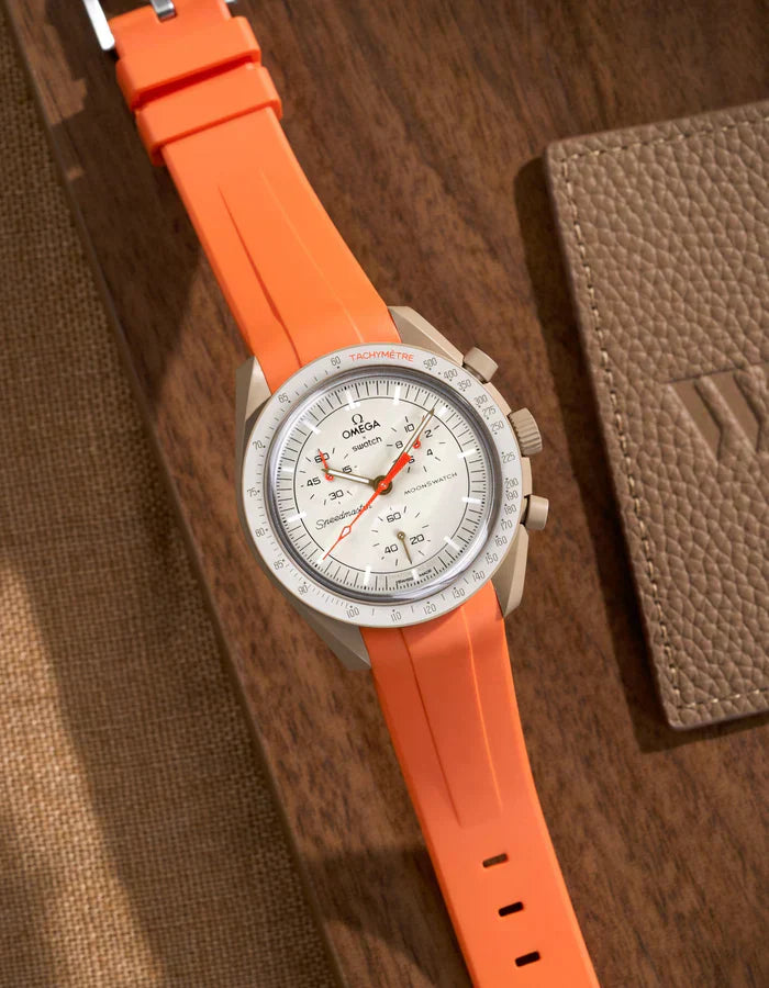 Curved Rubber Strap - Orange - OM Luxury