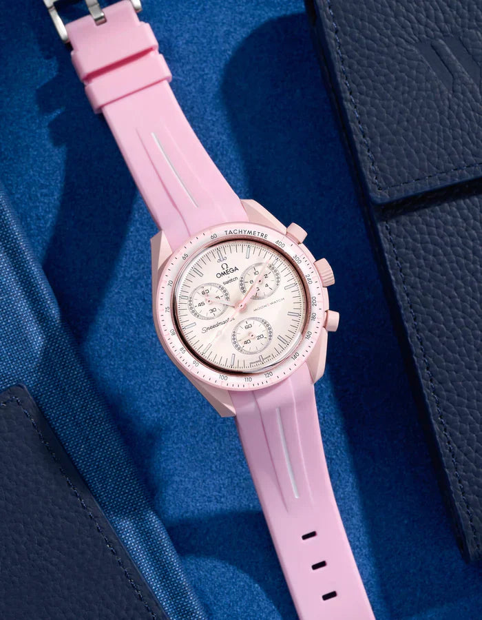 Curved Rubber Bracelet - Pink