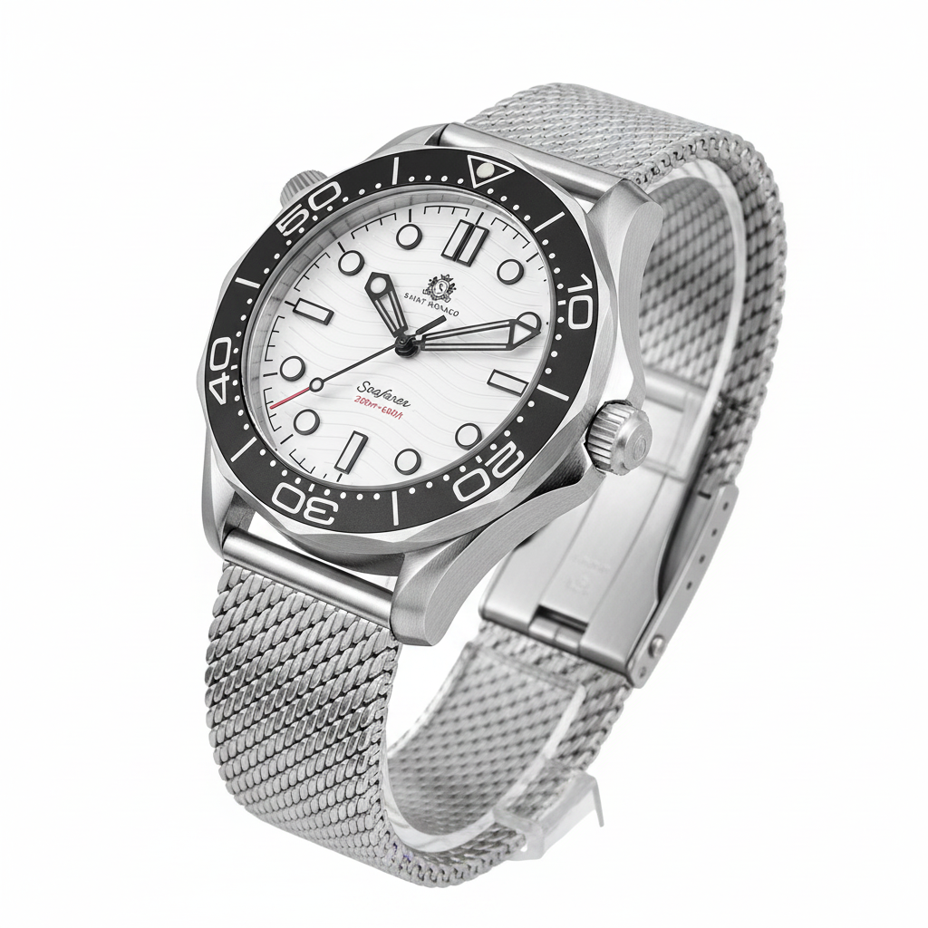 DIVER 007 — Mesh White Wave