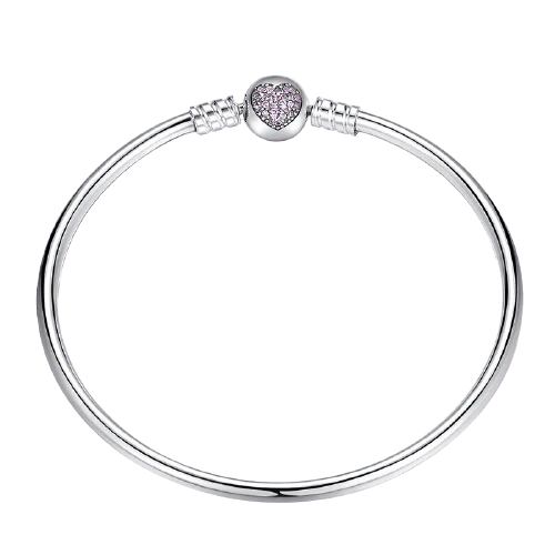Rigid Bracelet - Heart Clasp