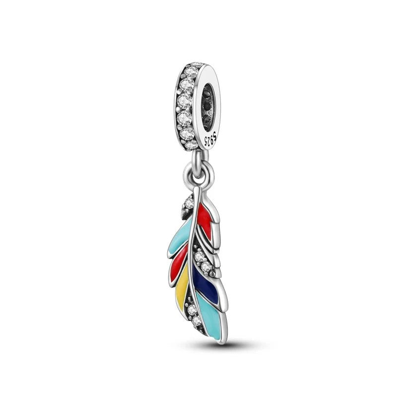 Charm - Colorful Feather