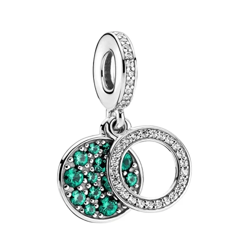 Charm - Green Gemstone Medal