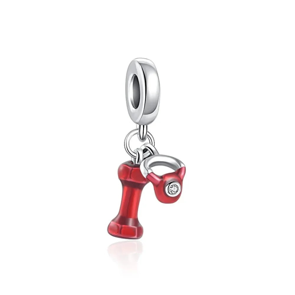 Charm - Red Dumbbell (Fitness)