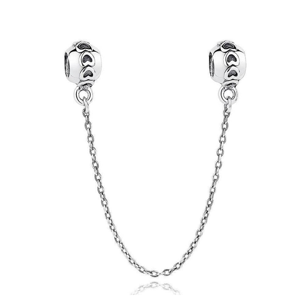 Berloque CB - Heart Safety Chain Charm