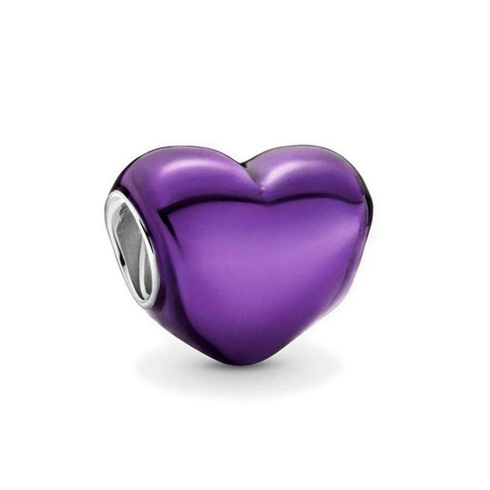 Charm - Purple Love Heart
